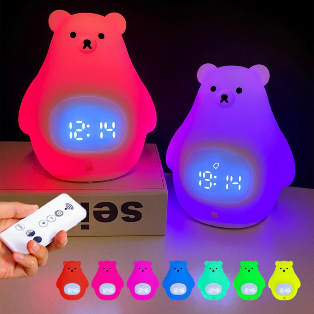 Bear Alarm™ - Sleep Trainer for Kids - Night Light Alarm Clock