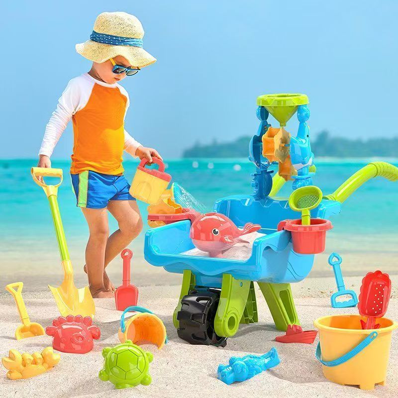 BeachFun – Discovering & Fun – Sand & Beach Wheelbarrow Set