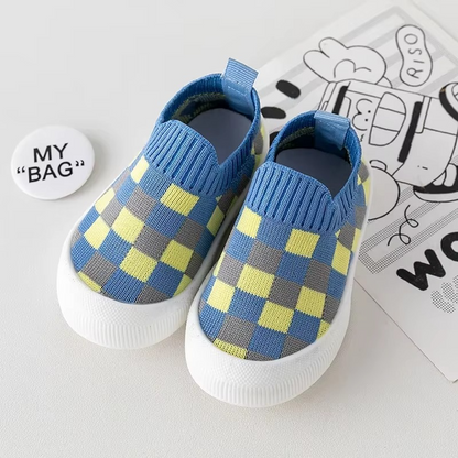 Mini Fashion™ - Checked Pattern - Flexible Slip-On Shoe