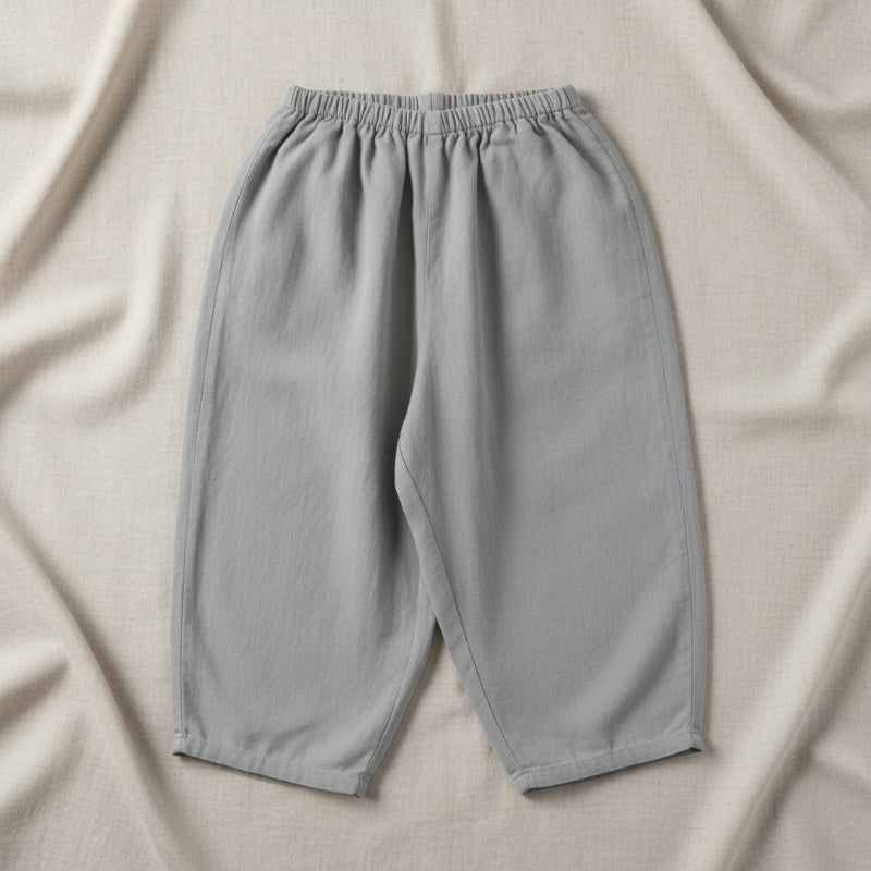 Plaid Cotton Pants – Lightweight & Breathable – Casual Balloon/Harem Style Pants