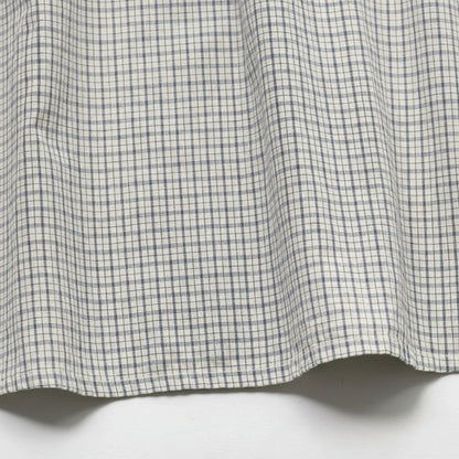 Check Dress – Soft & Breathable – Classic Collar with Puff Sleeves