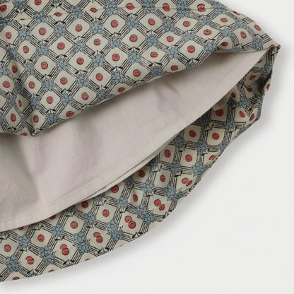 Matching Set – Comfortable & Daisy Print – Bloomer, Skirt & Blouse
