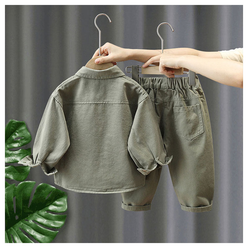 LittleExplorer – Comfortable & Stylish – Kids' Pants & Shirt Set