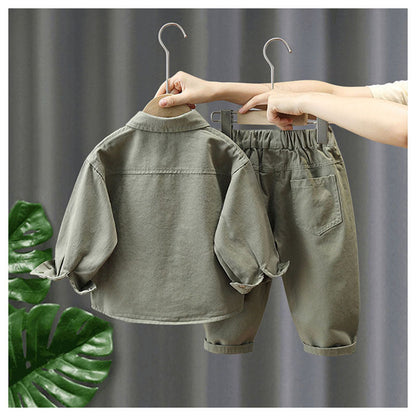 LittleExplorer – Comfortable & Stylish – Kids' Pants & Shirt Set