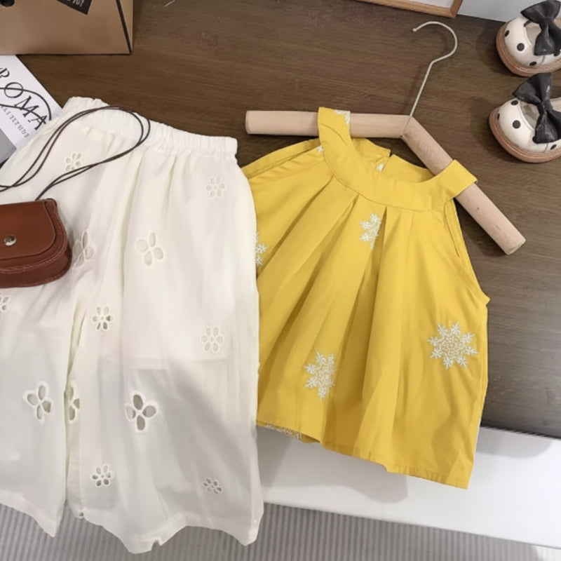 Sleeveless Tops & Pants – Soft & Stylish – Kids Clothing Summer Set