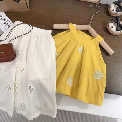 Sleeveless Tops & Pants – Soft & Stylish – Kids Clothing Summer Set