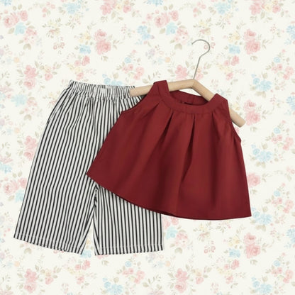 Sleeveless Tops & Pants – Soft & Stylish – Kids Clothing Summer Set