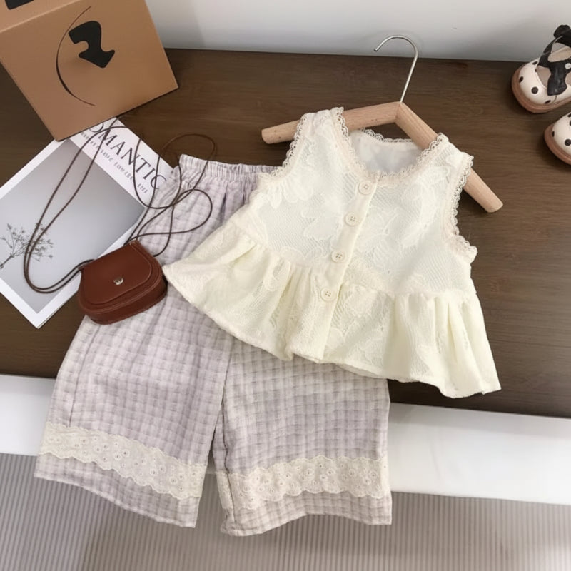 Sleeveless Tops & Pants – Soft & Stylish – Kids Clothing Summer Set