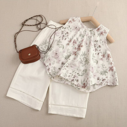 Sleeveless Tops & Pants – Soft & Stylish – Kids Clothing Summer Set