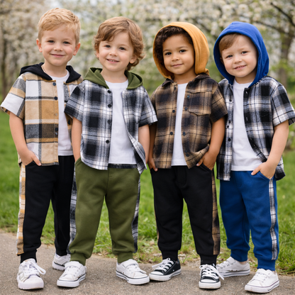 Boys Checkered Outfit – Trendy and Comfortable – Checked Children's Clothing Set