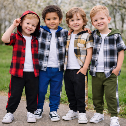 Boys Checkered Outfit – Trendy and Comfortable – Checked Children's Clothing Set