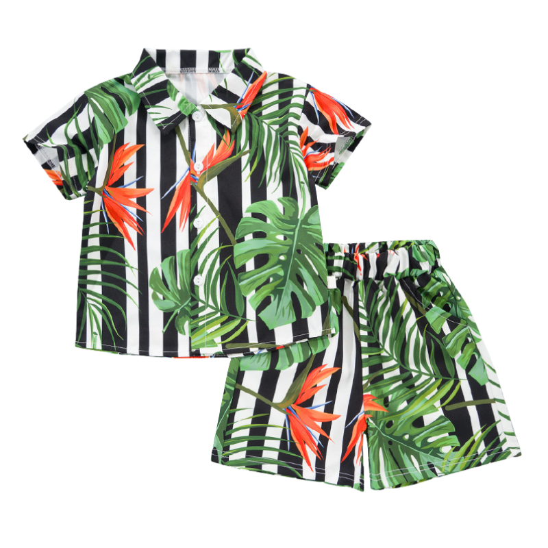 Mini Fashion™ - Fresh & Cheerful - Floral Boys Set