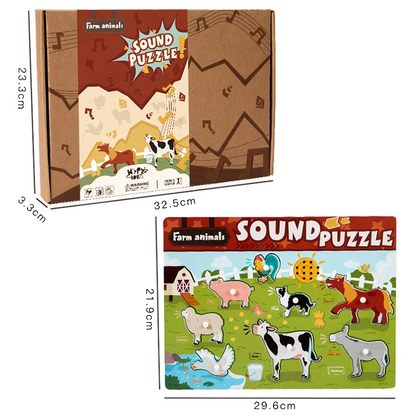Kids Sound Matching Game | Wooden Puzzle | Learning Unisex Design