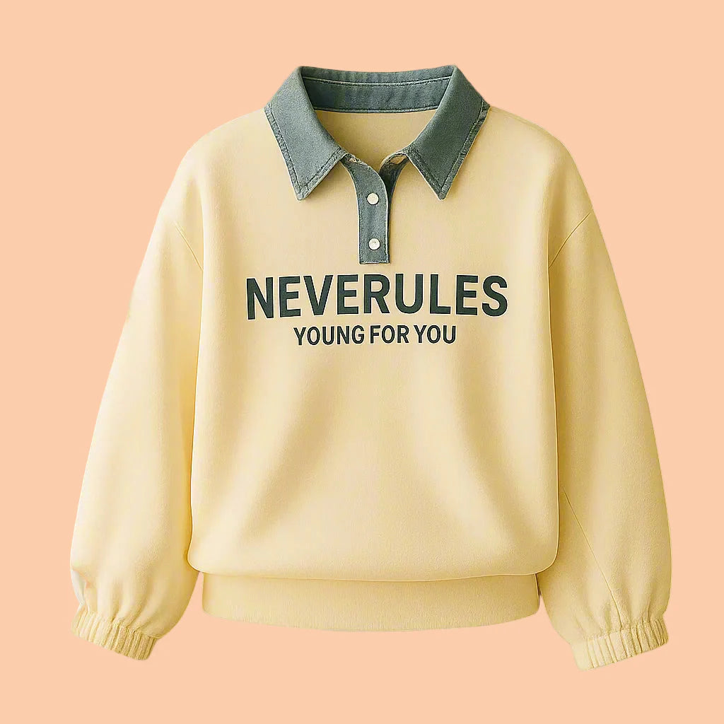 FashionKids – Stylish & Playful – Polo Shirt with Denim Collar