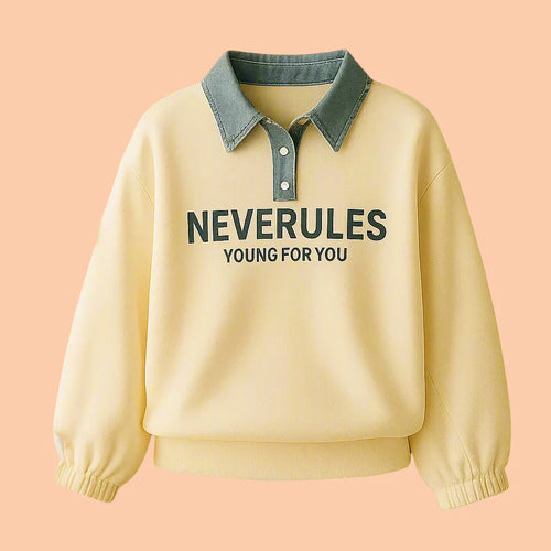 FashionKids – Stylish & Playful – Polo Shirt with Denim Collar