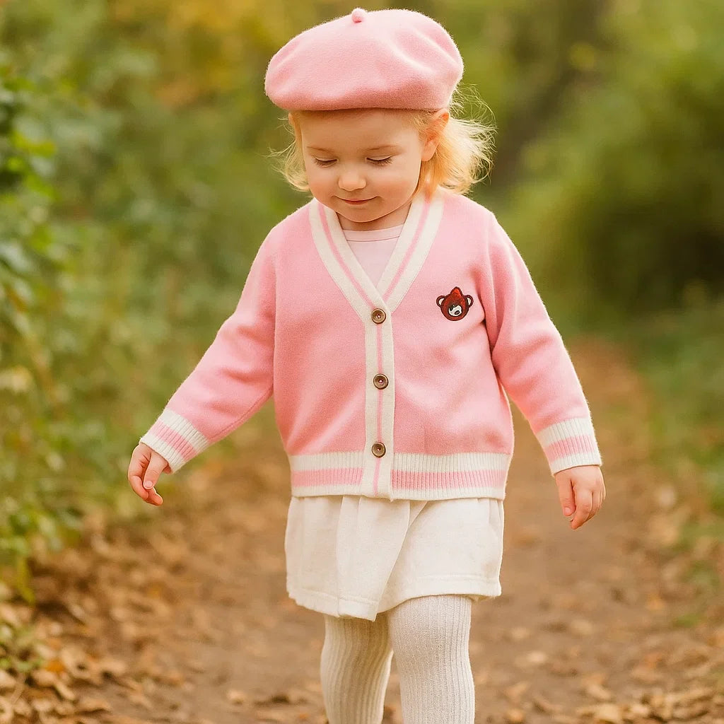 CozziWear – Warm & Trendy – Knitted Vest with Teddy Bears