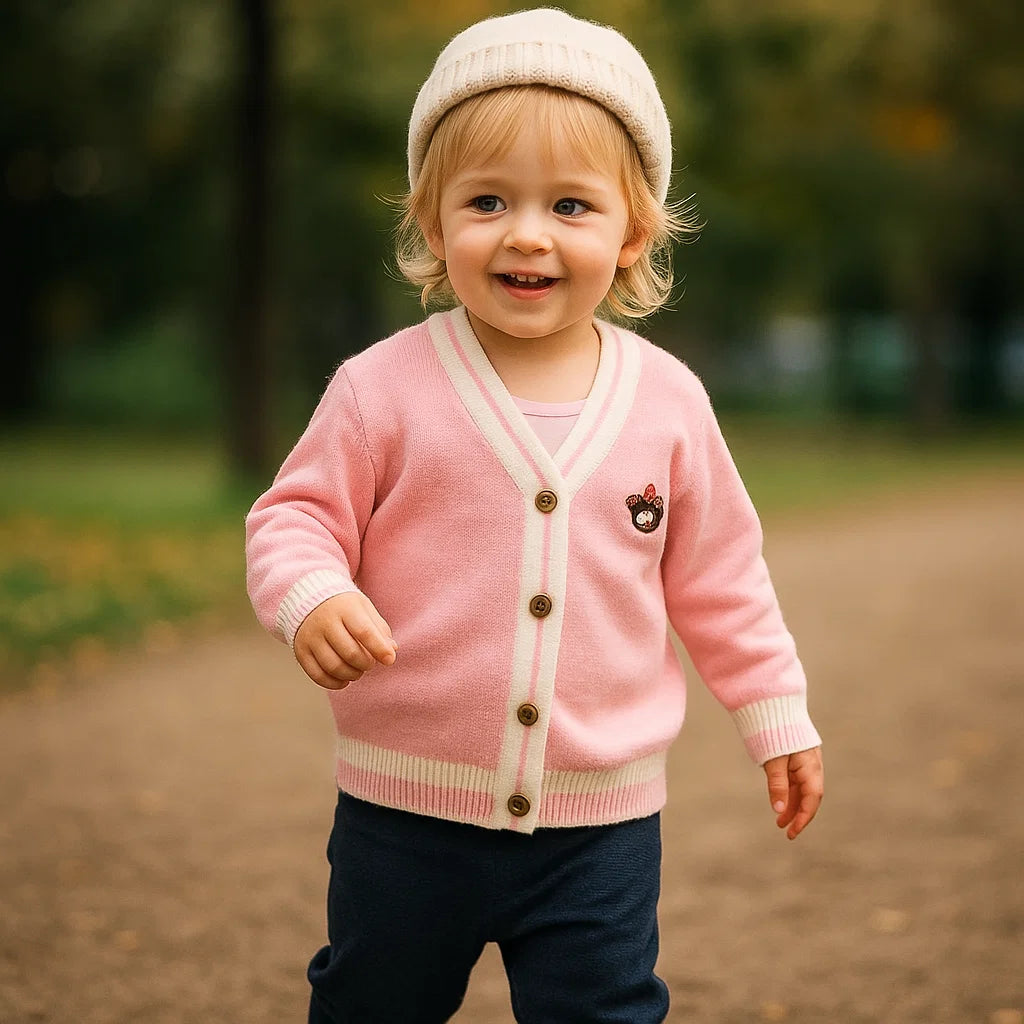 CozziWear – Warm & Trendy – Knitted Vest with Teddy Bears