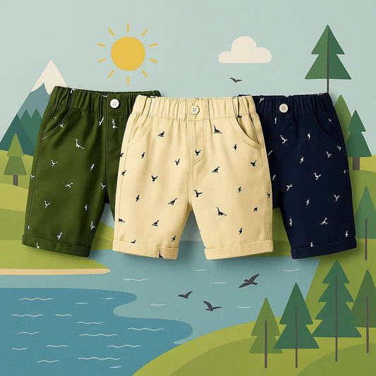 CoolKiddo – Fresh and Comfortable – Dino Design Shorts