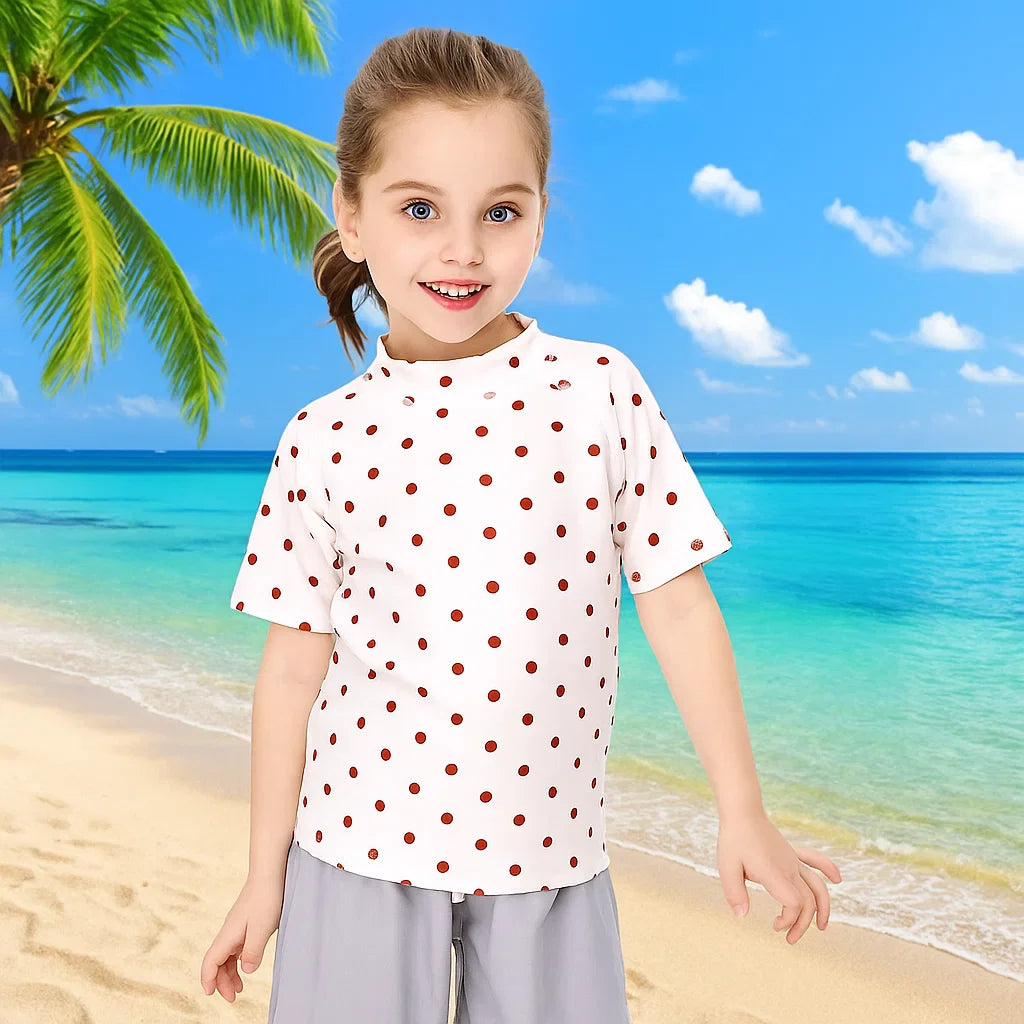 SunnyGuard – Summer & Protective – Anti-UV Kids Swim Shirt with Short Sleeves