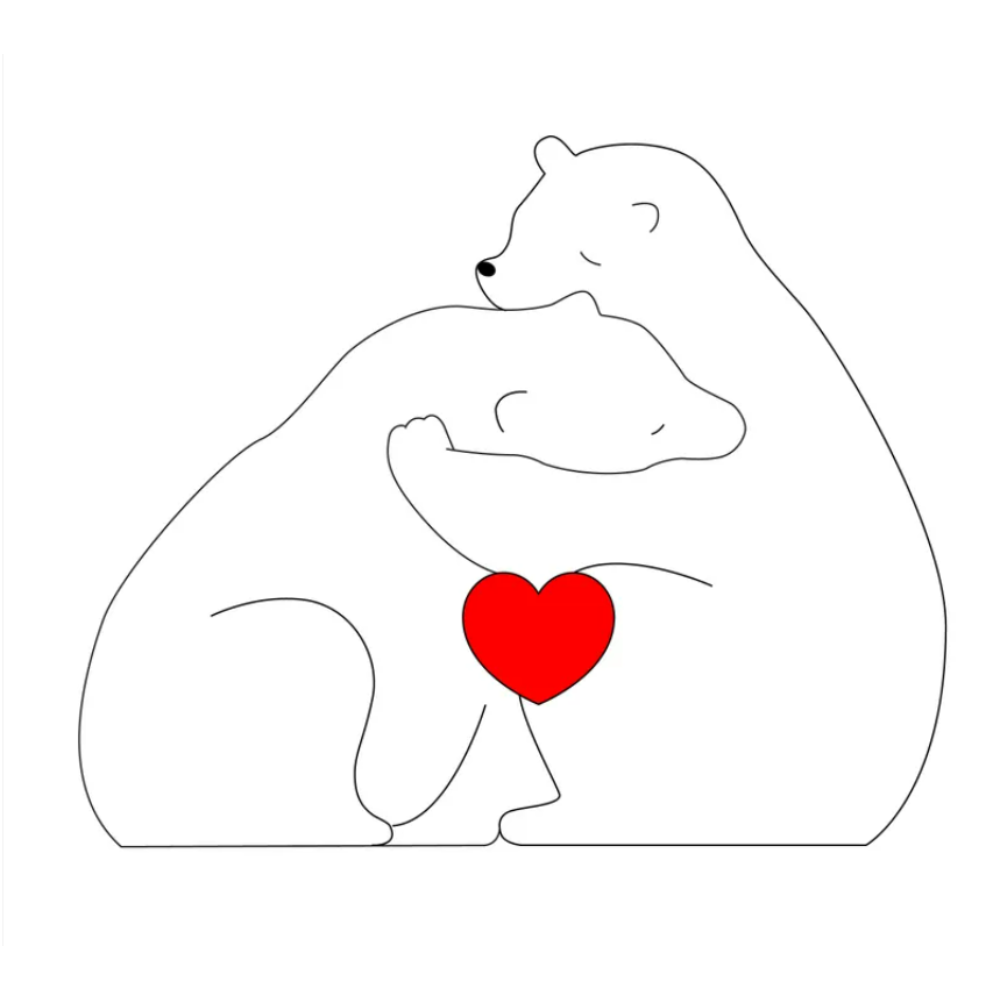 Family Puzzle™ – Personalized Mother’s Day Gift with Bear Family