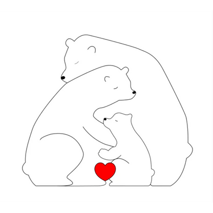 Family Puzzle™ – Personalized Mother’s Day Gift with Bear Family