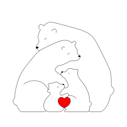 Family Puzzle™ – Personalized Mother’s Day Gift with Bear Family