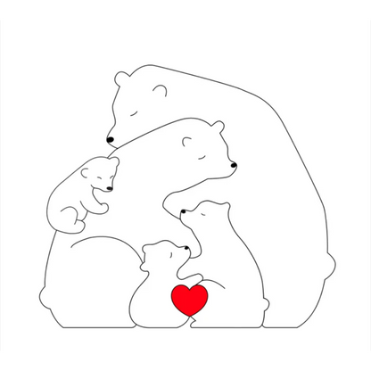 Family Puzzle™ – Personalized Mother’s Day Gift with Bear Family