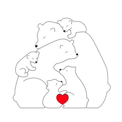 Family Puzzle™ – Personalized Mother’s Day Gift with Bear Family