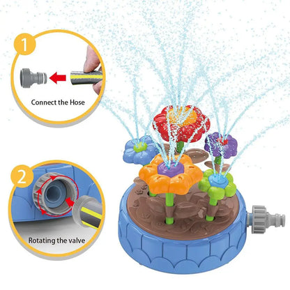 Aqua Bloom - Spin & Splash - Water Play Toy Flower Sprinkler