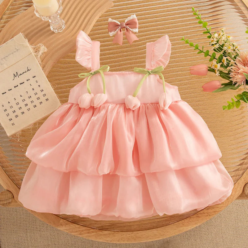 Tulip Mesh Dress – Elegant & Comfort – Kids Dress