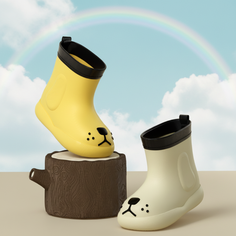 PuddlePaws – Waterproof & Playful – Woof Rain Boots