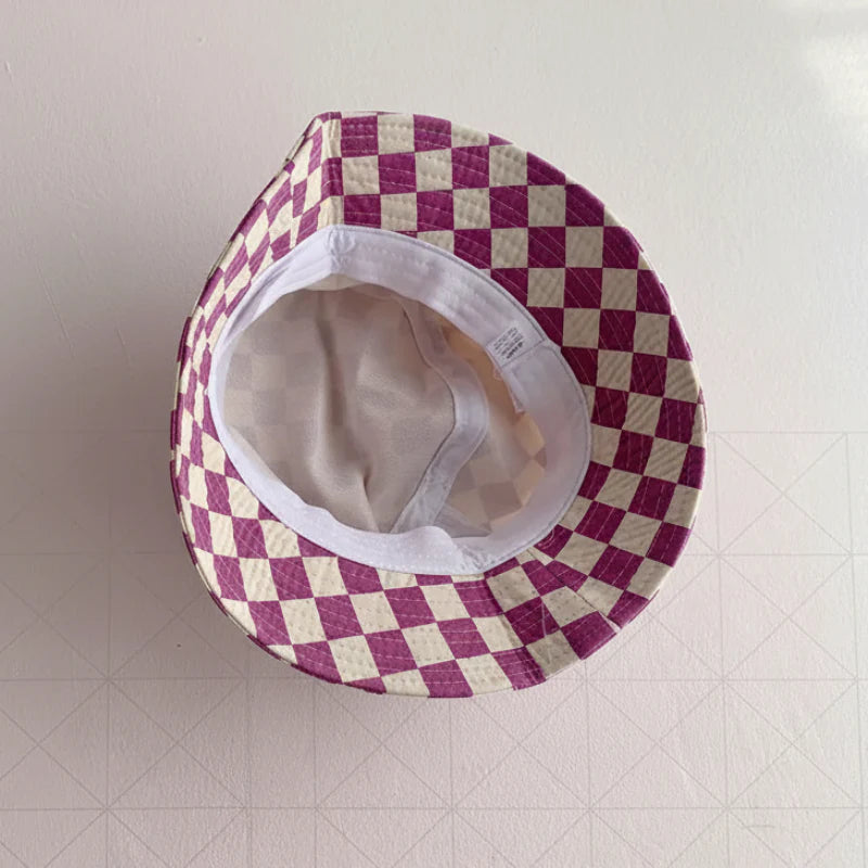 Bucket Hat – Cute & Protective – Kids Checkered Hat
