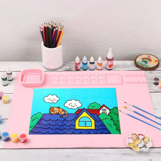 Kids Canvas Mat | Paint Protection | Activity Surface Soft Fabric