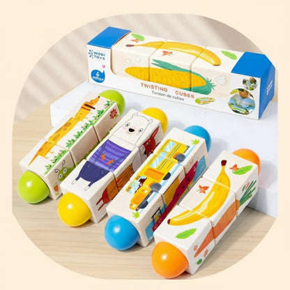 WoodiTurn – Educational & Fun – Rotating Puzzle