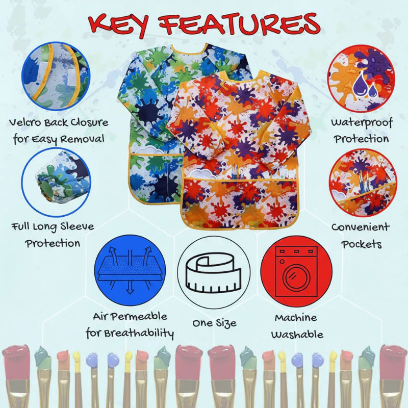 ArtEase – Colorful & Water-Resistant – Paint Smock for Children