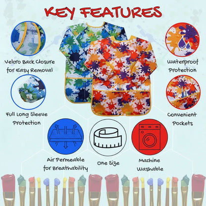ArtEase – Colorful & Water-Resistant – Paint Smock for Children