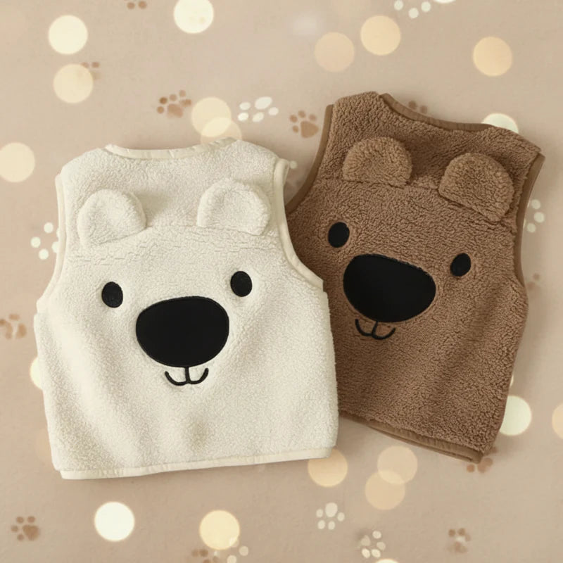 Baby Bear Fleece Vest – Warm & Soft – Children's Bear Vest