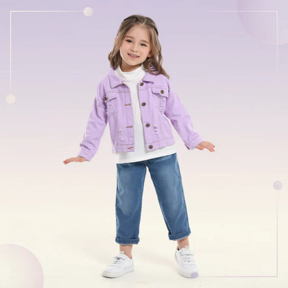 Candy Color Denim Jacket – Lightweight Denim Jacket for Kids