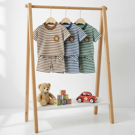Kids Stripe Set | Two-Piece Design | Summer Outfit Cotton for Boys