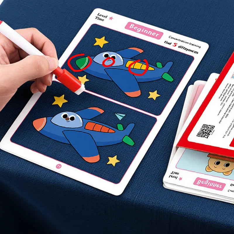 Kids Spot Difference Game | Learning Card Game | Focus Unisex Design