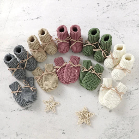 Kids Booties Mittens Set | Insulated Fabric | Gloves Unisex Girls