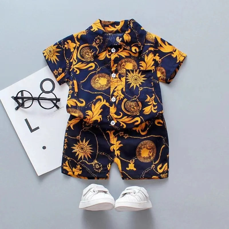 Mini Fashion™ - Fresh & Cheerful - Floral Boys Set