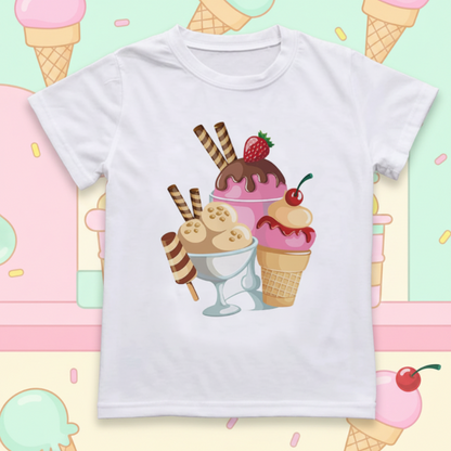 Boys & Girls Summer Tee – Comfort & Playful – Fun Print Kids T-shirt