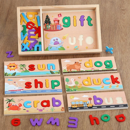 Kids Spelling Puzzle | English Words | Wooden Letter Design Girls