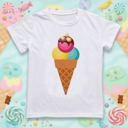 Boys & Girls Summer Tee – Comfort & Playful – Fun Print Kids T-shirt