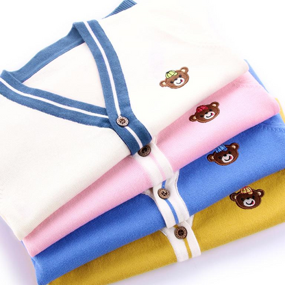 CozziWear – Warm & Trendy – Knitted Vest with Teddy Bears