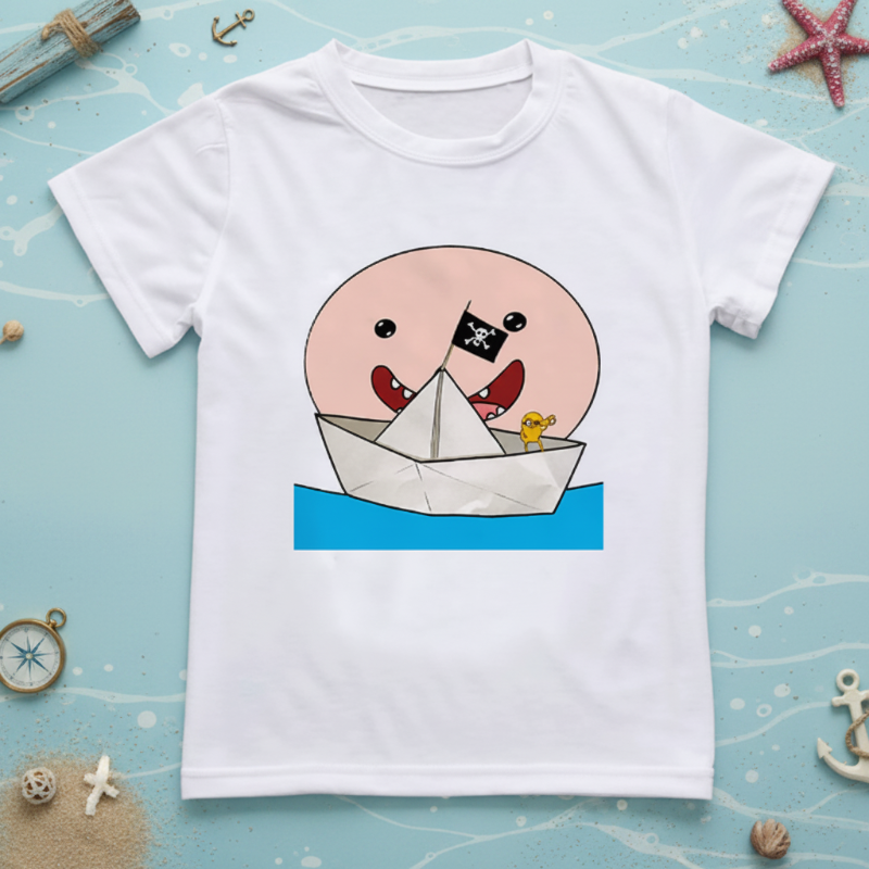 Boys & Girls Summer Tee – Comfort & Playful – Fun Print Kids T-shirt