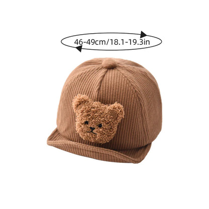 Mini Fashion - Cool & Cute - Corduroy Kids Cap Bear