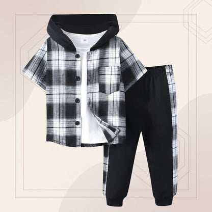 Boys Checkered Outfit – Trendy and Comfortable – Checked Children's Clothing Set