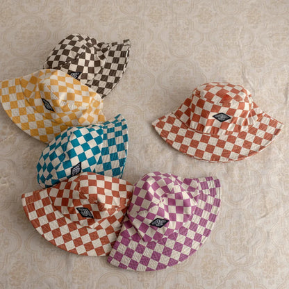 Bucket Hat – Cute & Protective – Kids Checkered Hat